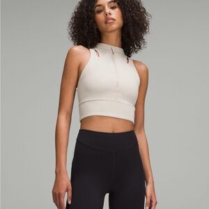 Lululemon Athletica Cream High-Neck Tank Top